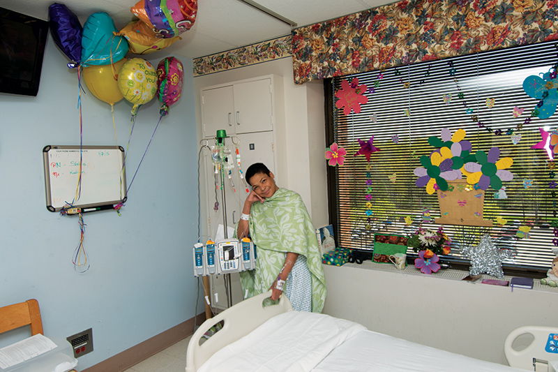 An example of a heart patient’s festive room